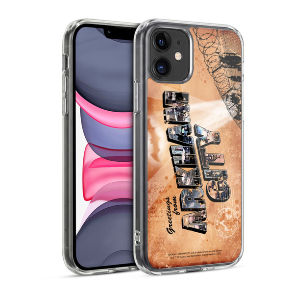 Batman Arkham City Graphics Postcard Soft Gel Case for Apple iPhone 11
