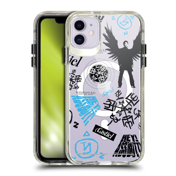 Supernatural Character Art Castiel SHOCKPROOF BUMPER CASE COMPATIBLE WITH Apple iPhone 11 & MAGSAFE