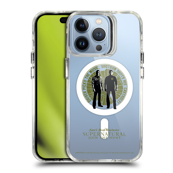 Supernatural Character Art Sam & Dean Winchester SHOCKPROOF BUMPER CASE COMPATIBLE WITH Apple iPhone 13 Pro & MAGSAFE