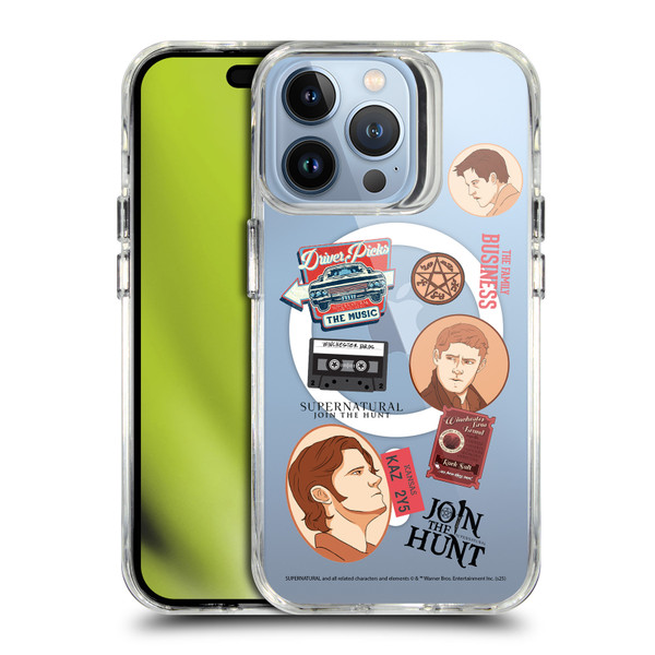 Supernatural Character Art Sam, Dean & Castiel SHOCKPROOF BUMPER CASE COMPATIBLE WITH Apple iPhone 13 Pro & MAGSAFE