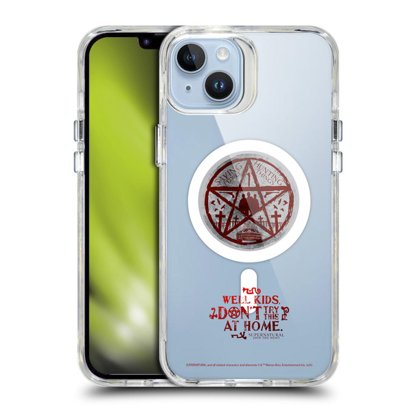 Supernatural Character Art Hunter's Code SHOCKPROOF BUMPER CASE COMPATIBLE WITH Apple iPhone 14 Plus & MAGSAFE