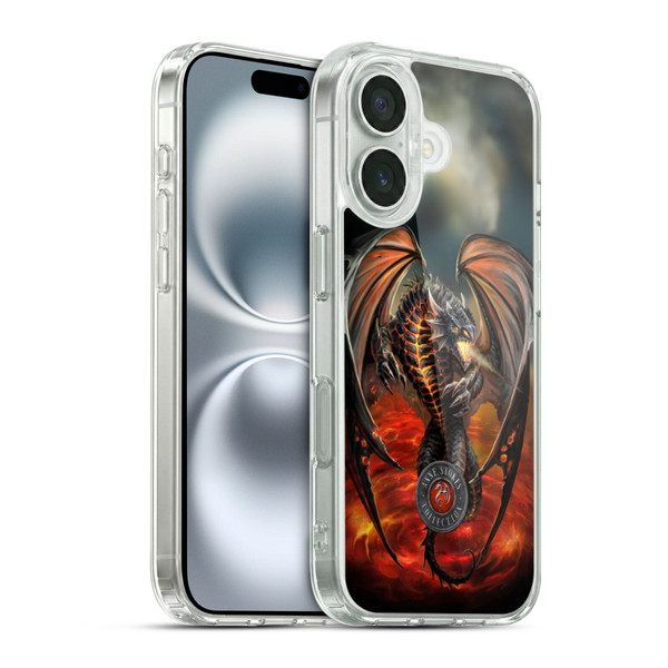 Anne Stokes Dragons Lava Soft Gel Case for Apple iPhone 16 & MagSafe