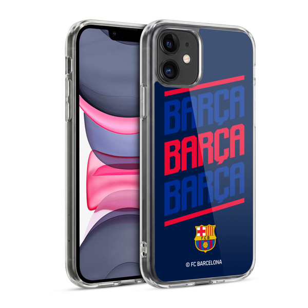 FC Barcelona Graphics Barca Type Soft Gel Case for Apple iPhone 11