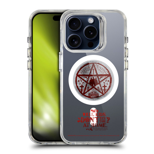 Supernatural Character Art Hunter's Code SHOCKPROOF BUMPER CASE COMPATIBLE WITH Apple iPhone 15 Pro & MAGSAFE