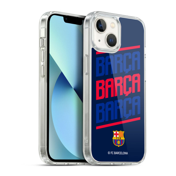 FC Barcelona Graphics Barca Type Soft Gel Case for Apple iPhone 13