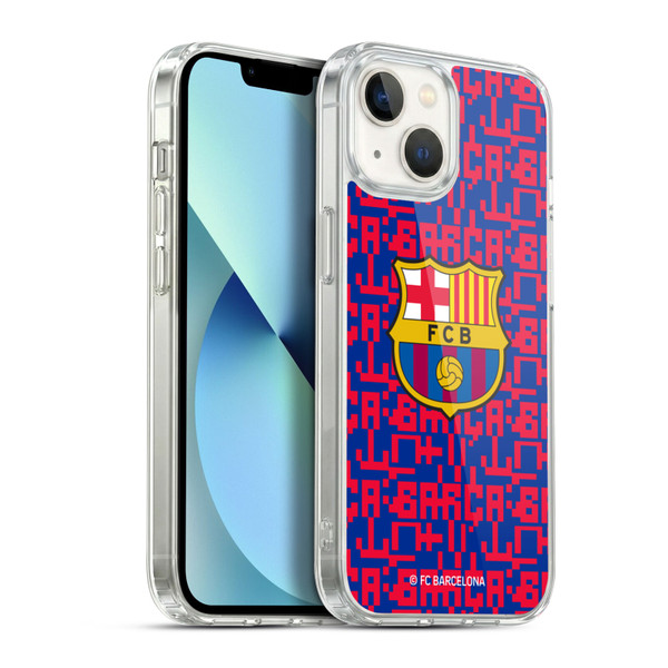 FC Barcelona Graphics Pattern Soft Gel Case for Apple iPhone 13