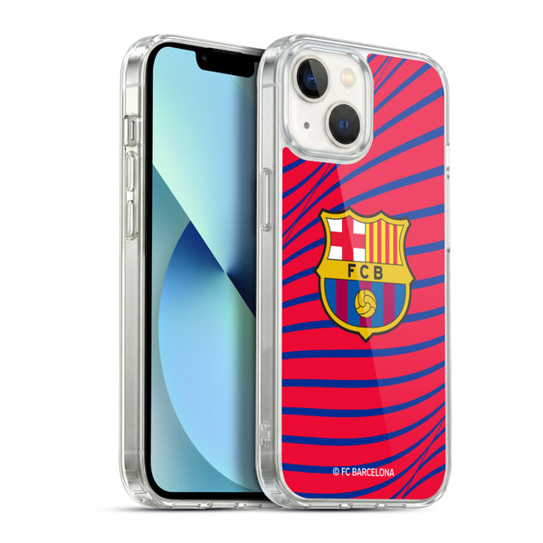 FC Barcelona Graphics Texture Soft Gel Case for Apple iPhone 13
