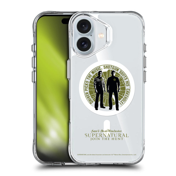 Supernatural Character Art Sam & Dean Winchester SHOCKPROOF BUMPER CASE COMPATIBLE WITH Apple iPhone 16 & MAGSAFE