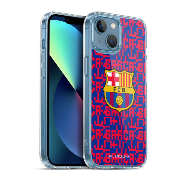 FC Barcelona Graphics Pattern Soft Gel Case for Apple iPhone 13 Mini & MagSafe