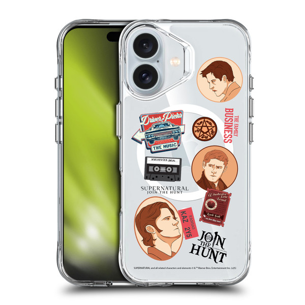 Supernatural Character Art Sam, Dean & Castiel SHOCKPROOF BUMPER CASE COMPATIBLE WITH Apple iPhone 16 & MAGSAFE