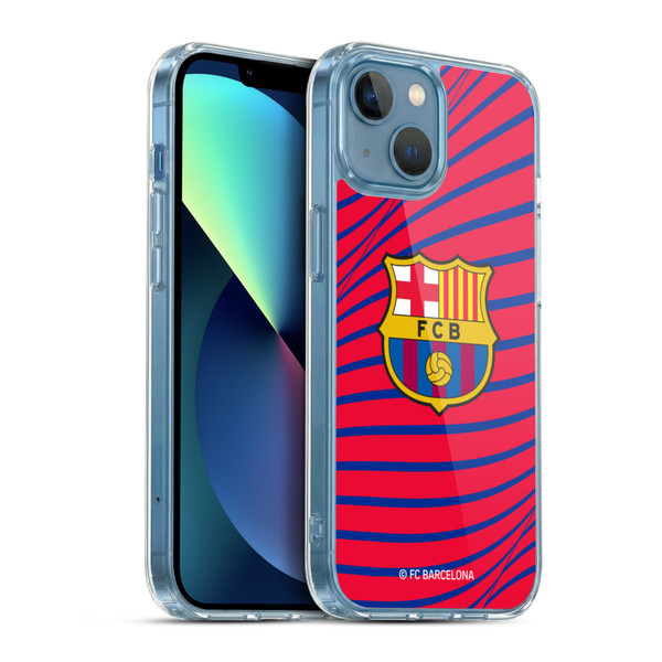 FC Barcelona Graphics Texture Soft Gel Case for Apple iPhone 13 Mini & MagSafe