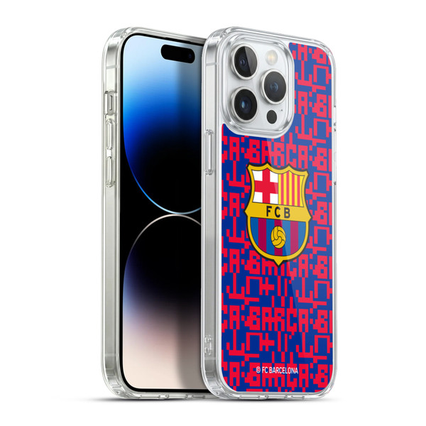 FC Barcelona Graphics Pattern Soft Gel Case for Apple iPhone 13 Pro Max & MagSafe