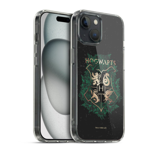Harry Potter Deathly Hallows XXXI Hogwarts Crest 2 Soft Gel Case for Apple iPhone 15 & MagSafe