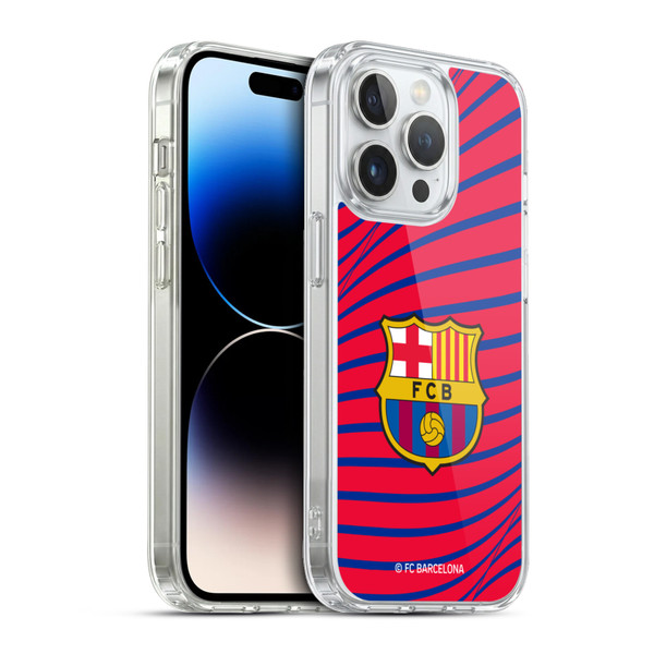 FC Barcelona Graphics Texture Soft Gel Case for Apple iPhone 13 Pro & MagSafe