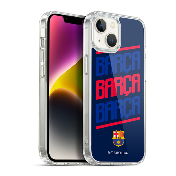 FC Barcelona Graphics Barca Type Soft Gel Case for Apple iPhone 14