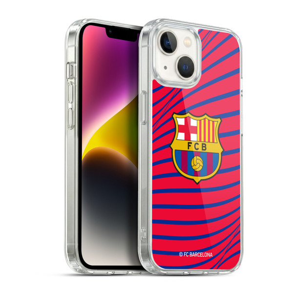 FC Barcelona Graphics Texture Soft Gel Case for Apple iPhone 14