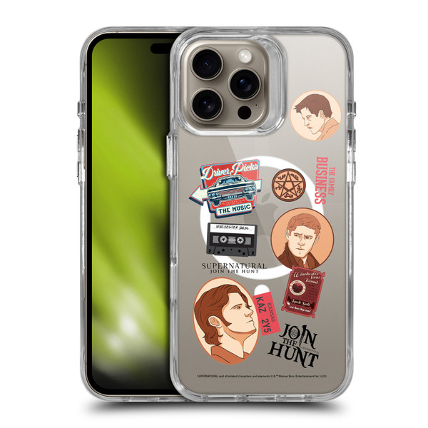Supernatural Character Art Sam, Dean & Castiel SHOCKPROOF BUMPER CASE COMPATIBLE WITH Apple iPhone 16 Pro Max & MAGSAFE