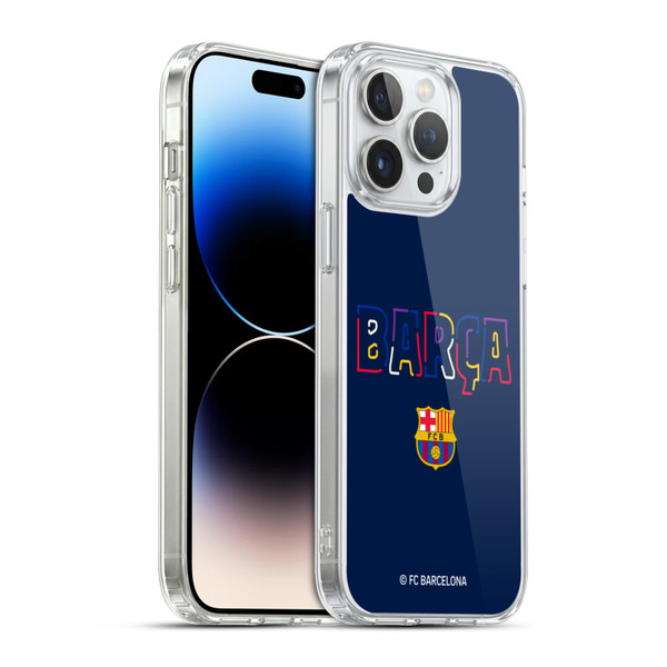 FC Barcelona Graphics Neon Barca Soft Gel Case for Apple iPhone 14 Pro Max & MagSafe