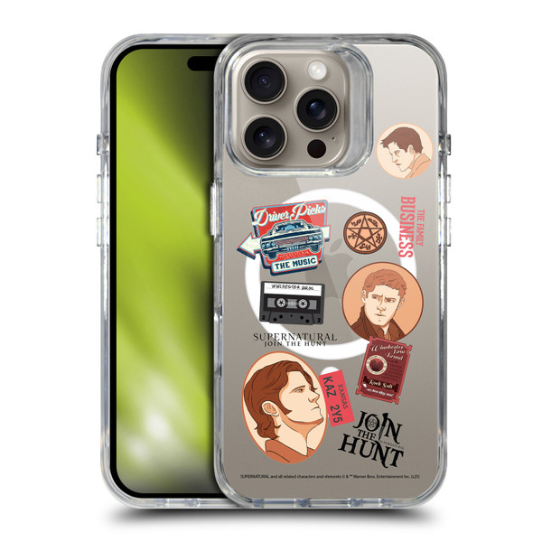 Supernatural Character Art Sam, Dean & Castiel SHOCKPROOF BUMPER CASE COMPATIBLE WITH Apple iPhone 16 Pro & MAGSAFE