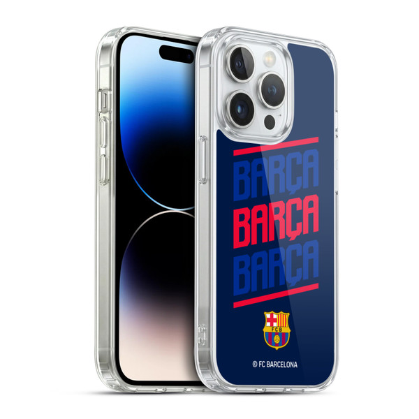 FC Barcelona Graphics Barca Type Soft Gel Case for Apple iPhone 14 Pro & MagSafe