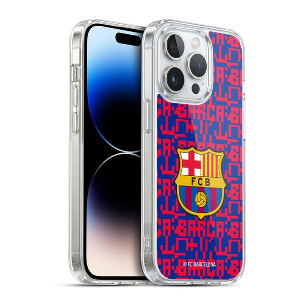 FC Barcelona Graphics Pattern Soft Gel Case for Apple iPhone 14 Pro & MagSafe
