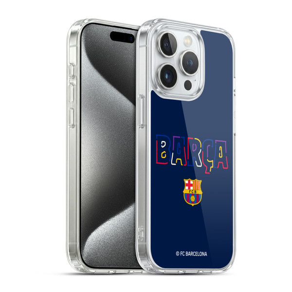 FC Barcelona Graphics Neon Barca Soft Gel Case for Apple iPhone 15 Pro & MagSafe