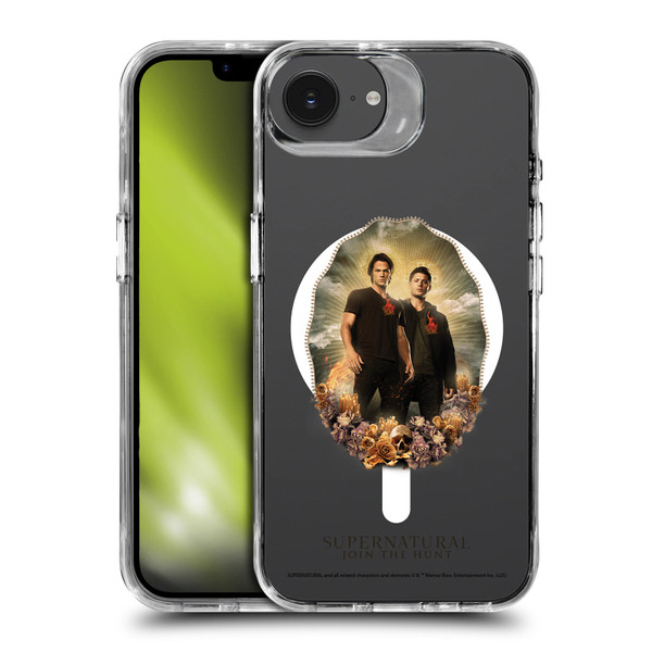 Supernatural Character Art Dean & Sam Halo SHOCKPROOF BUMPER CASE COMPATIBLE WITH Apple iPhone 16e / Apple iPhone 17e & MAGSAFE