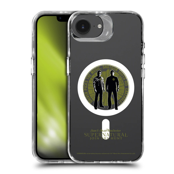 Supernatural Character Art Sam & Dean Winchester SHOCKPROOF BUMPER CASE COMPATIBLE WITH Apple iPhone 16e / Apple iPhone 17e & MAGSAFE