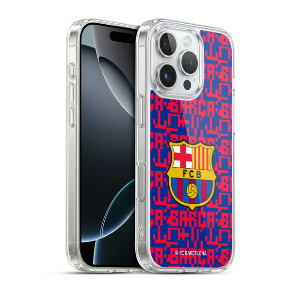 FC Barcelona Graphics Pattern Soft Gel Case for Apple iPhone 16 Pro & MagSafe