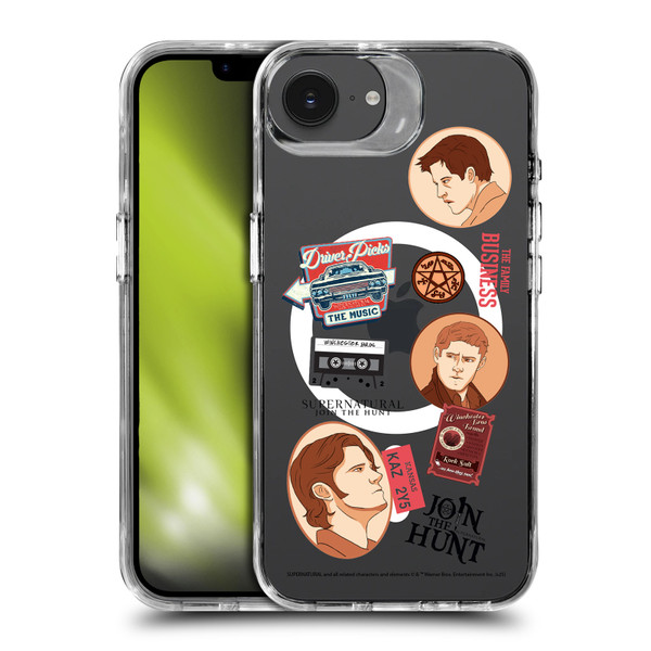 Supernatural Character Art Sam, Dean & Castiel SHOCKPROOF BUMPER CASE COMPATIBLE WITH Apple iPhone 16e / Apple iPhone 17e & MAGSAFE