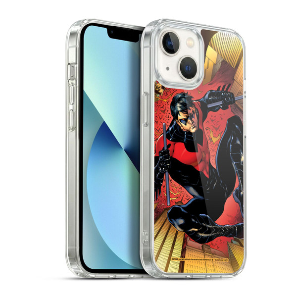 Batman DC Comics Nightwing Red Logo Suit #1 2011 Soft Gel Case for Apple iPhone 13
