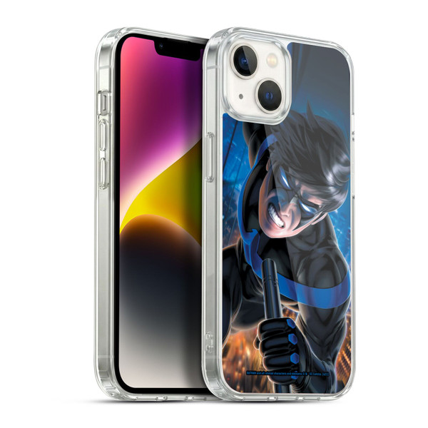 Batman DC Comics Nightwing Blue Logo Suit #60 2019 Soft Gel Case for Apple iPhone 14 Plus & MagSafe