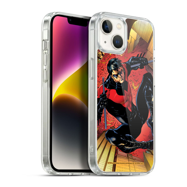 Batman DC Comics Nightwing Red Logo Suit #1 2011 Soft Gel Case for Apple iPhone 14 Plus & MagSafe