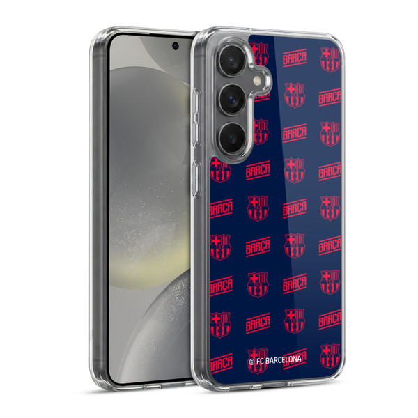 FC Barcelona Graphics Crest Pattern Soft Gel Case for Samsung Galaxy S24 5G & MagSafe