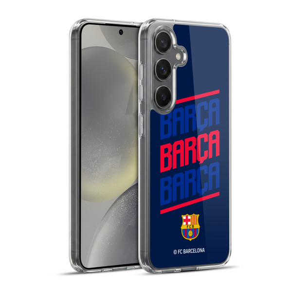 FC Barcelona Graphics Barca Type Soft Gel Case for Samsung Galaxy S24+ 5G & MagSafe