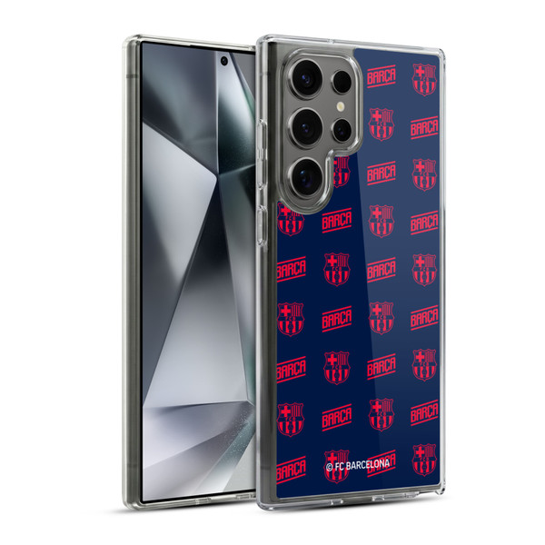 FC Barcelona Graphics Crest Pattern Soft Gel Case for Samsung Galaxy S24 Ultra 5G & MagSafe