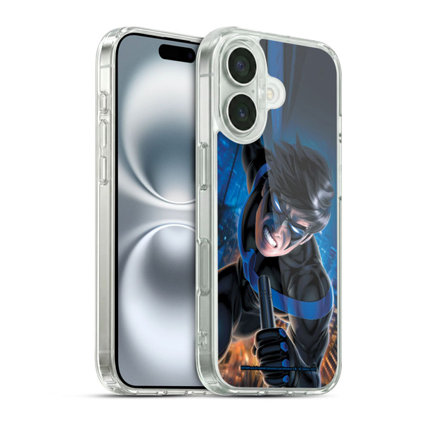 Batman DC Comics Nightwing Blue Logo Suit #60 2019 Soft Gel Case for Apple iPhone 16 & MagSafe