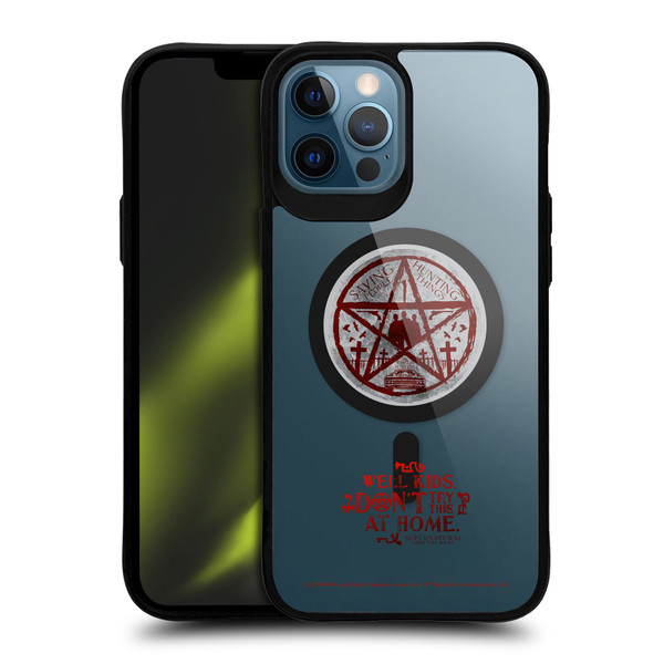 Supernatural Character Art Hunter's Code BLACK SHOCKPROOF BUMPER CASE COMPATIBLE WITH Apple iPhone 12 Pro Max & MAGSAFE