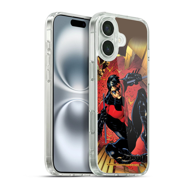 Batman DC Comics Nightwing Red Logo Suit #1 2011 Soft Gel Case for Apple iPhone 16 Plus & MagSafe
