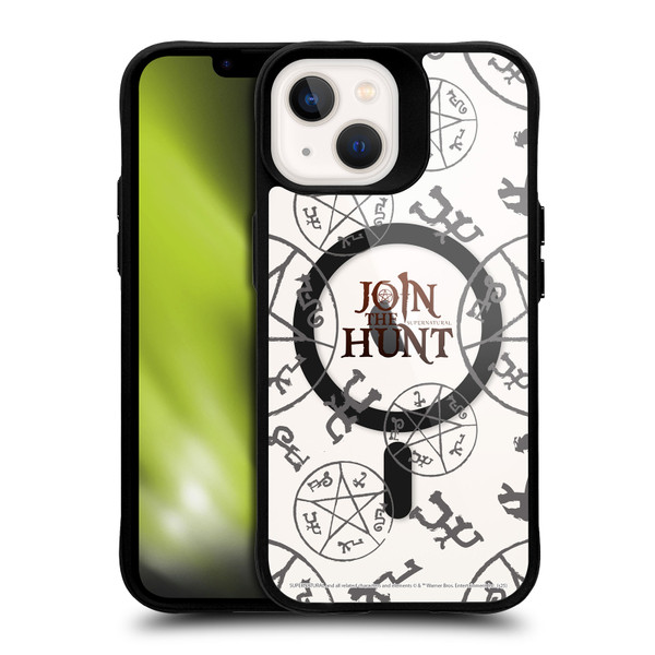 Supernatural Character Art Join The Hunt BLACK SHOCKPROOF BUMPER CASE COMPATIBLE WITH Apple iPhone 13 & MAGSAFE