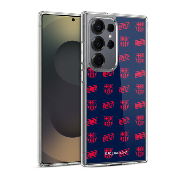 FC Barcelona Graphics Crest Pattern Soft Gel Case for Samsung Galaxy S25 Ultra & MagSafe