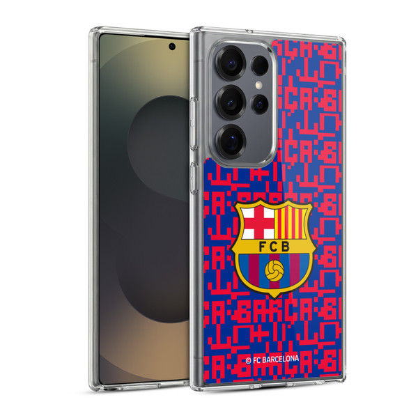 FC Barcelona Graphics Pattern Soft Gel Case for Samsung Galaxy S25 Ultra & MagSafe