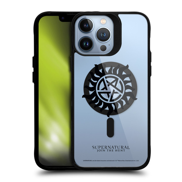 Supernatural Character Art Protection BLACK SHOCKPROOF BUMPER CASE COMPATIBLE WITH Apple iPhone 13 Pro Max & MAGSAFE