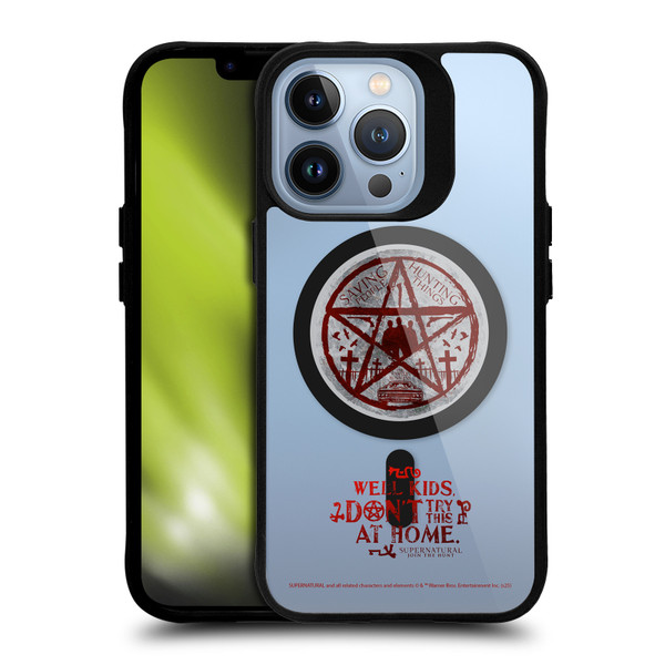 Supernatural Character Art Hunter's Code BLACK SHOCKPROOF BUMPER CASE COMPATIBLE WITH Apple iPhone 13 Pro & MAGSAFE