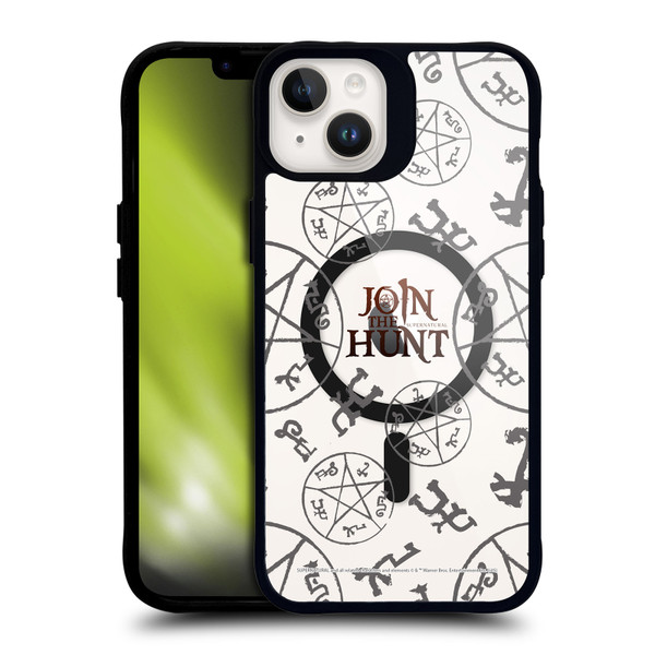 Supernatural Character Art Join The Hunt BLACK SHOCKPROOF BUMPER CASE COMPATIBLE WITH Apple iPhone 14 Plus & MAGSAFE