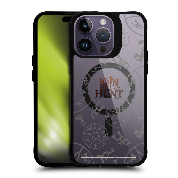 Supernatural Character Art Join The Hunt BLACK SHOCKPROOF BUMPER CASE COMPATIBLE WITH Apple iPhone 14 Pro Max & MAGSAFE