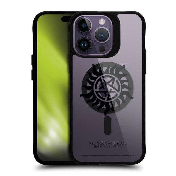 Supernatural Character Art Protection BLACK SHOCKPROOF BUMPER CASE COMPATIBLE WITH Apple iPhone 14 Pro Max & MAGSAFE