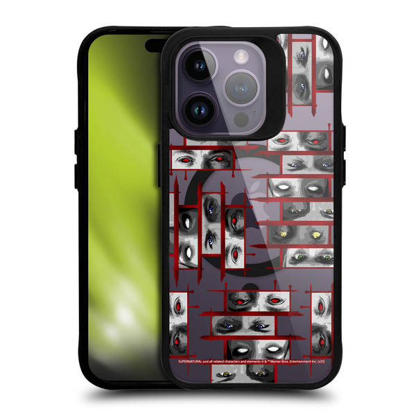Supernatural Character Art Shadow Hunters BLACK SHOCKPROOF BUMPER CASE COMPATIBLE WITH Apple iPhone 14 Pro & MAGSAFE