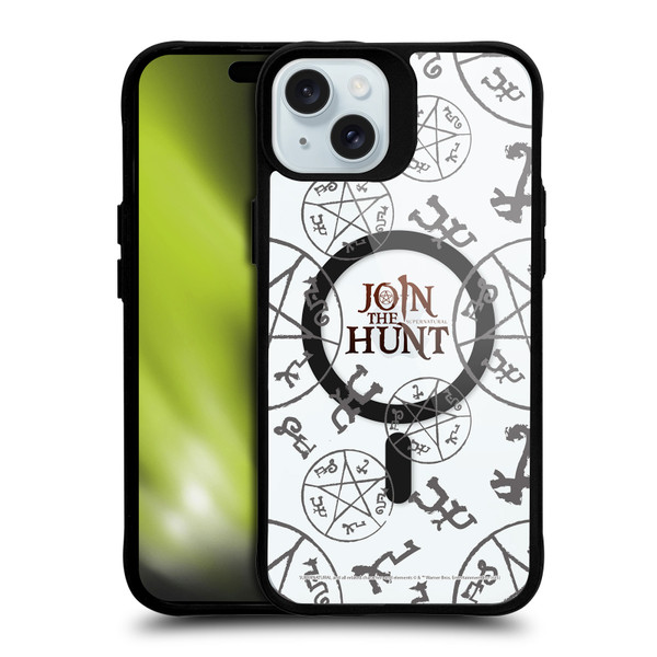 Supernatural Character Art Join The Hunt BLACK SHOCKPROOF BUMPER CASE COMPATIBLE WITH Apple iPhone 15 Plus & MAGSAFE