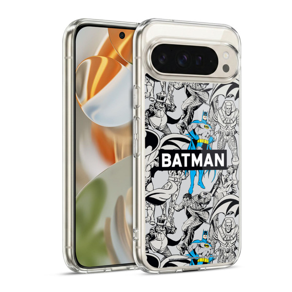 Batman DC Comics Vintage Fashion Patterns Soft Gel Case for Google Pixel 9 / Pixel 9 Pro